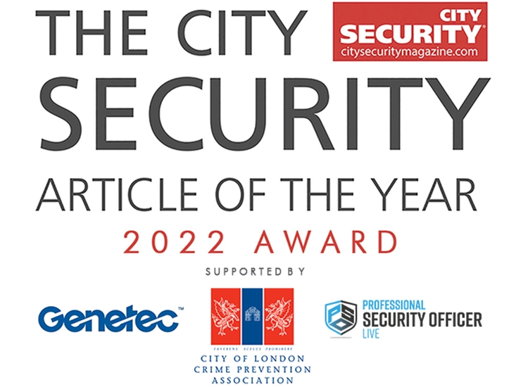 City Security magazine award for article of the year 2022