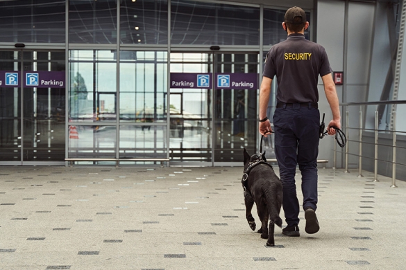 security officer with dog